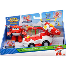 Игровой набор Super Wings Supercharge Articulated Action Vehicle Jett Джетт (EU740991V)