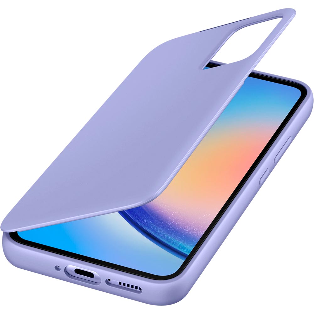 Чехол Samsung Smart View Wallet Case для Samsung Galaxy A34 (A346) Blueberry (EF-ZA346CVEGRU) Материал поликарбонат