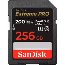 Одеса Карта пам'яті SANDISK SD 256GB C10 UHS-I U3 R200/W140MB/s Extreme Pro V30 (SDSDXXD-256G-GN4IN)