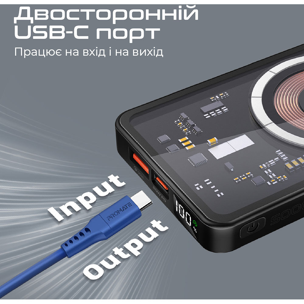 Заказать Powerbank Promate TransPack-5 5000 mAh Black (transpack-5.black)