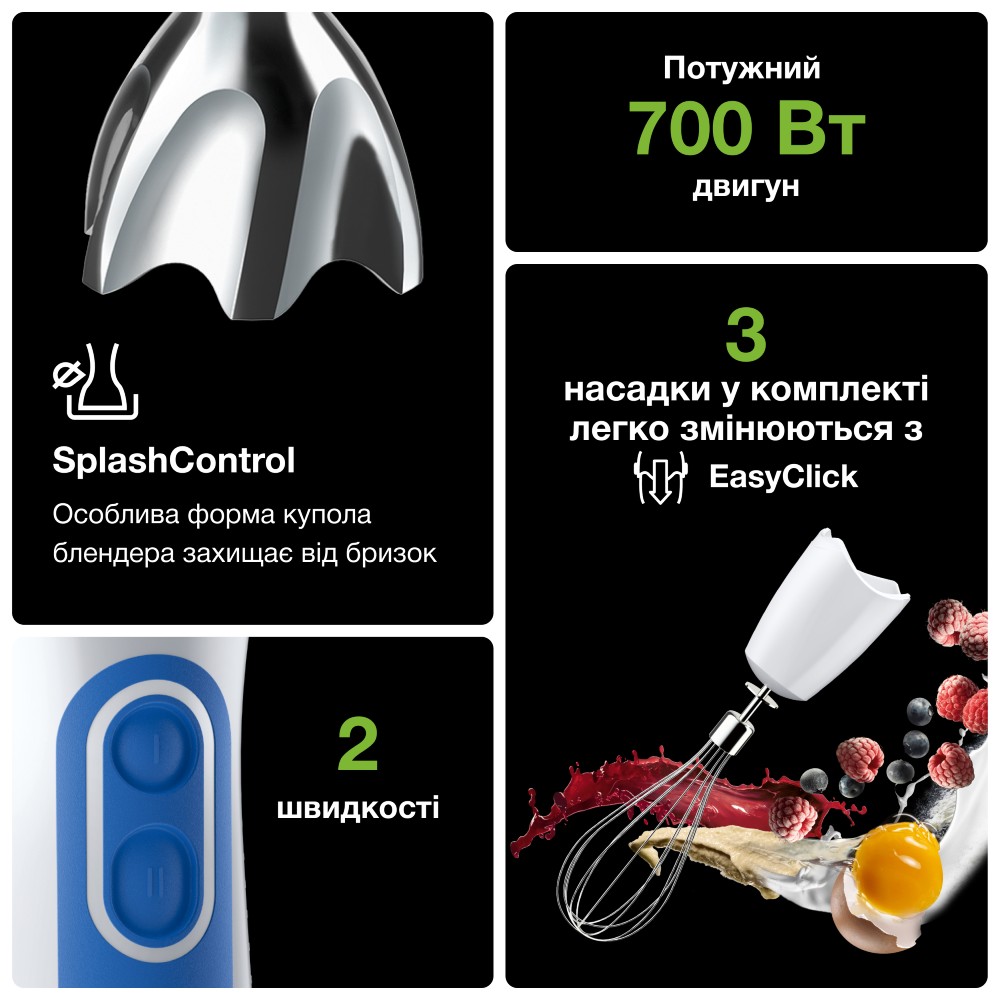 Блендер BRAUN MQ 3035 WH SAUCE Тип набора погружной