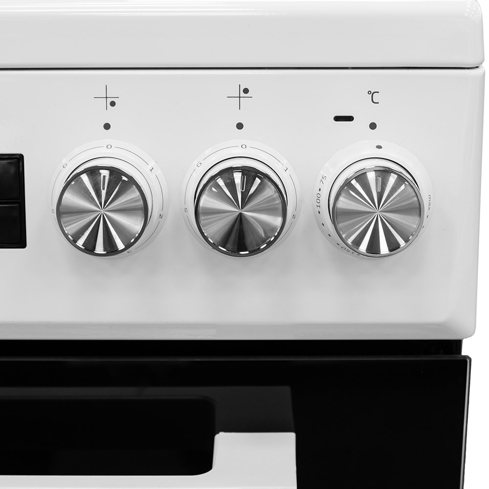 Плита электрическая BEKO FSM57300GW Безопасность дверца с двойным стеклом