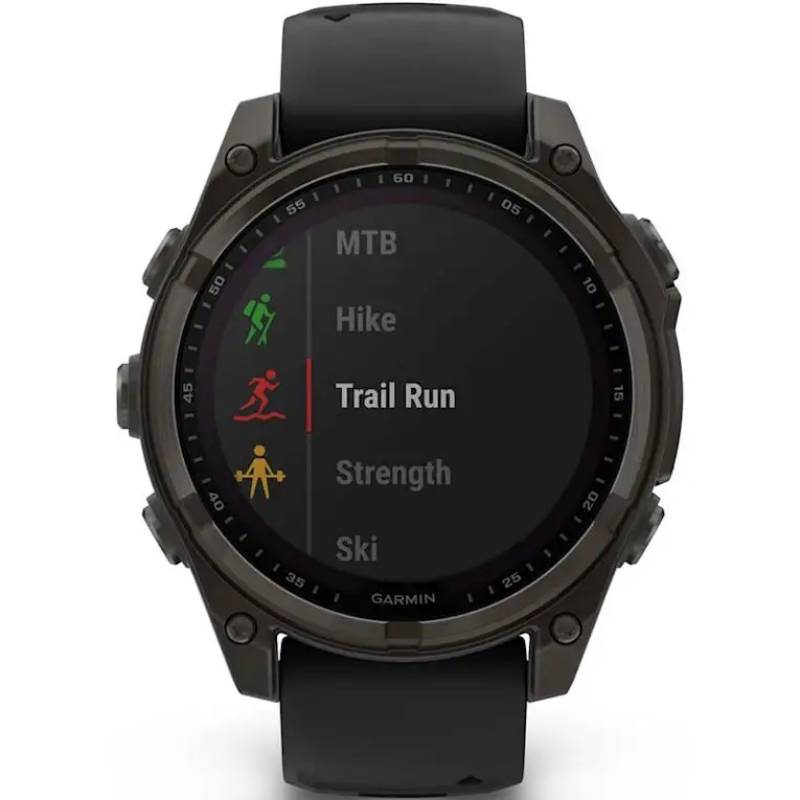 Фото Смарт-годинник GARMIN Fenix 8 Solar 47mm Sapphire Carbon Grey DLC Titanium (010-02906-11)