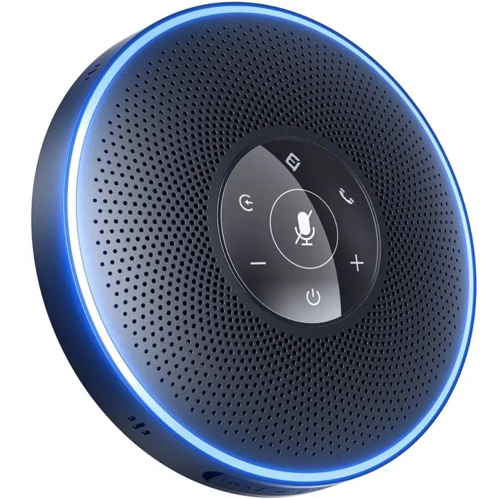 Спикерфон EMEET OfficeCore M2 Blue (eMeet-M2) Дополнительно Одновременное подключение до 10 человек; Интеллектуальный алгоритм шумоподавления; Крепление: настольное; Полнодуплексная технология VoiceIA; Функция устранения эхо; Время работы от аккумулятора до 10 часов