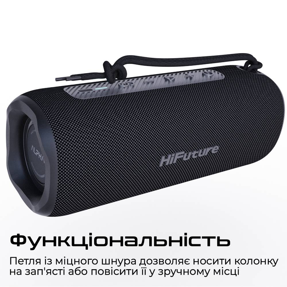 Изображение Портативная акустика HIFUTURE Alpha 20W Black (alpha.black)