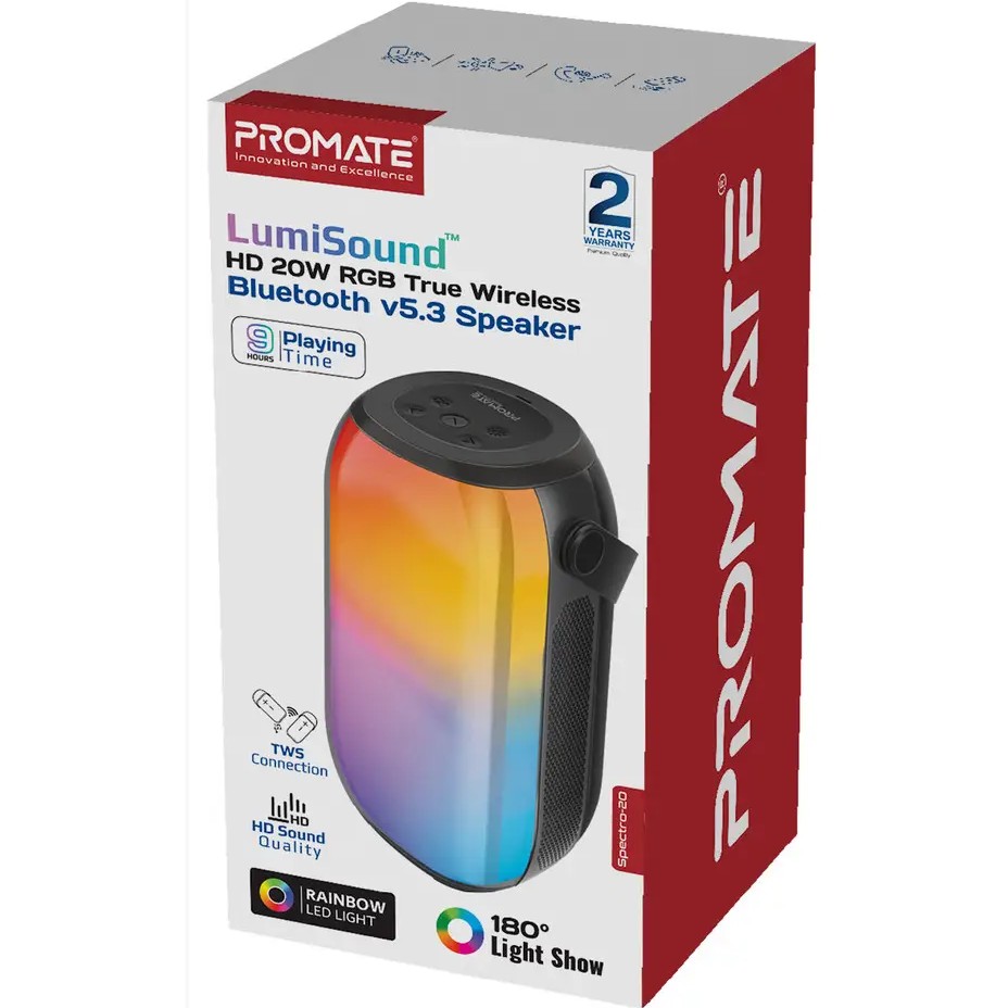 Портативная акустика PROMATE Spectro-20 20W Black (spectro-20) Тип портативная акустика