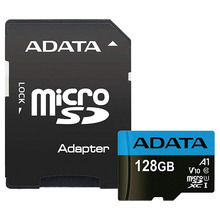 Одеса Карта пам'яті ADATA 128GB microSDXC C10 UHS-I A1 + SD (AUSDX128GUICL10A1-RA1)