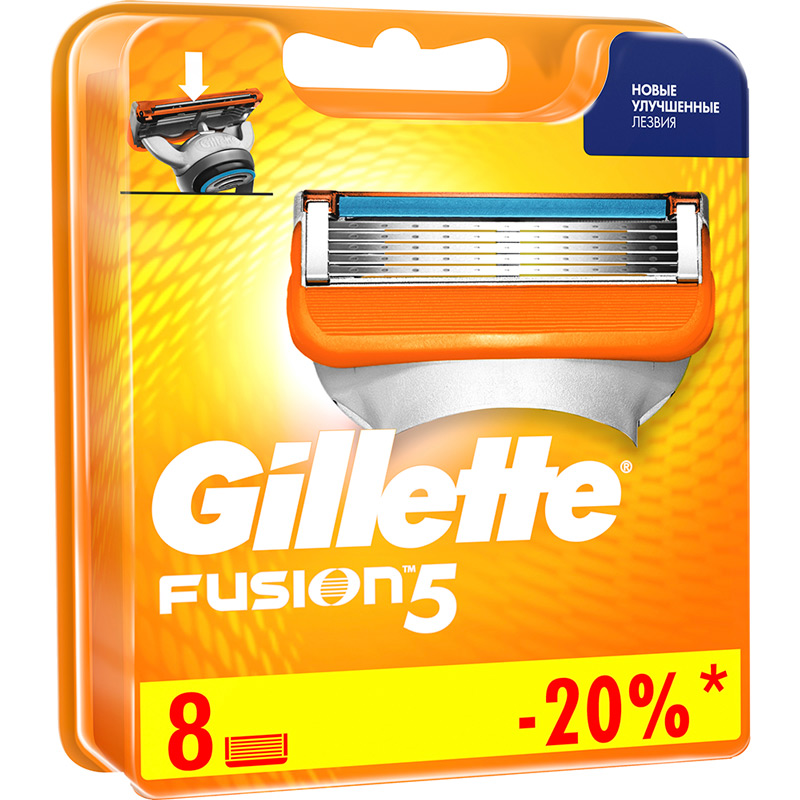 Сменные кассеты GILLETTE FUSION 8 шт (7702018877508) Категория для мужчин