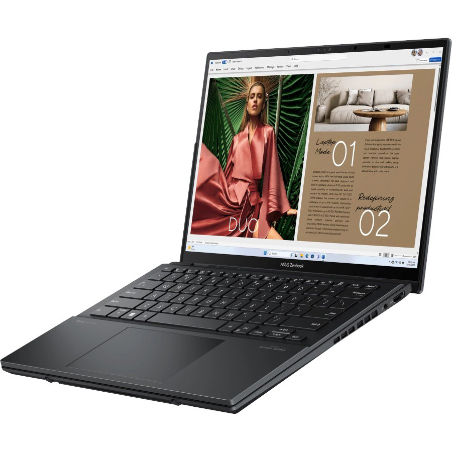 Ноутбук ASUS Zenbook DUO UX8406CA-QL049W Inkwell Gray (90NB14X1-M001S0) Разрешение дисплея 1920 x 1200