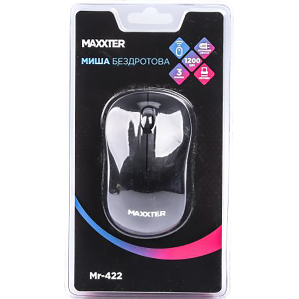 Мышь MAXXTER Mr-422 Разрешение сенсора 1200