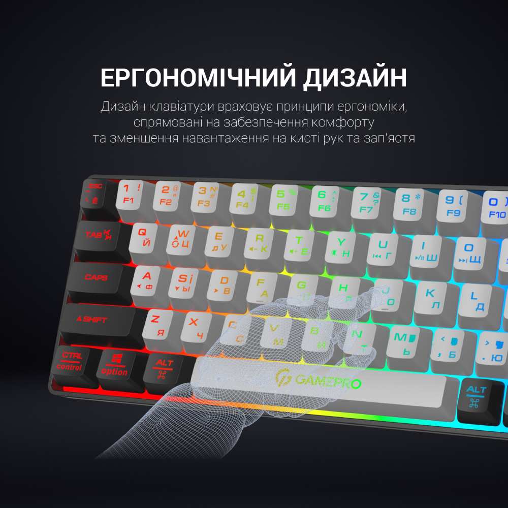Клавіатура GAMEPRO GK935 Підключення бездротове