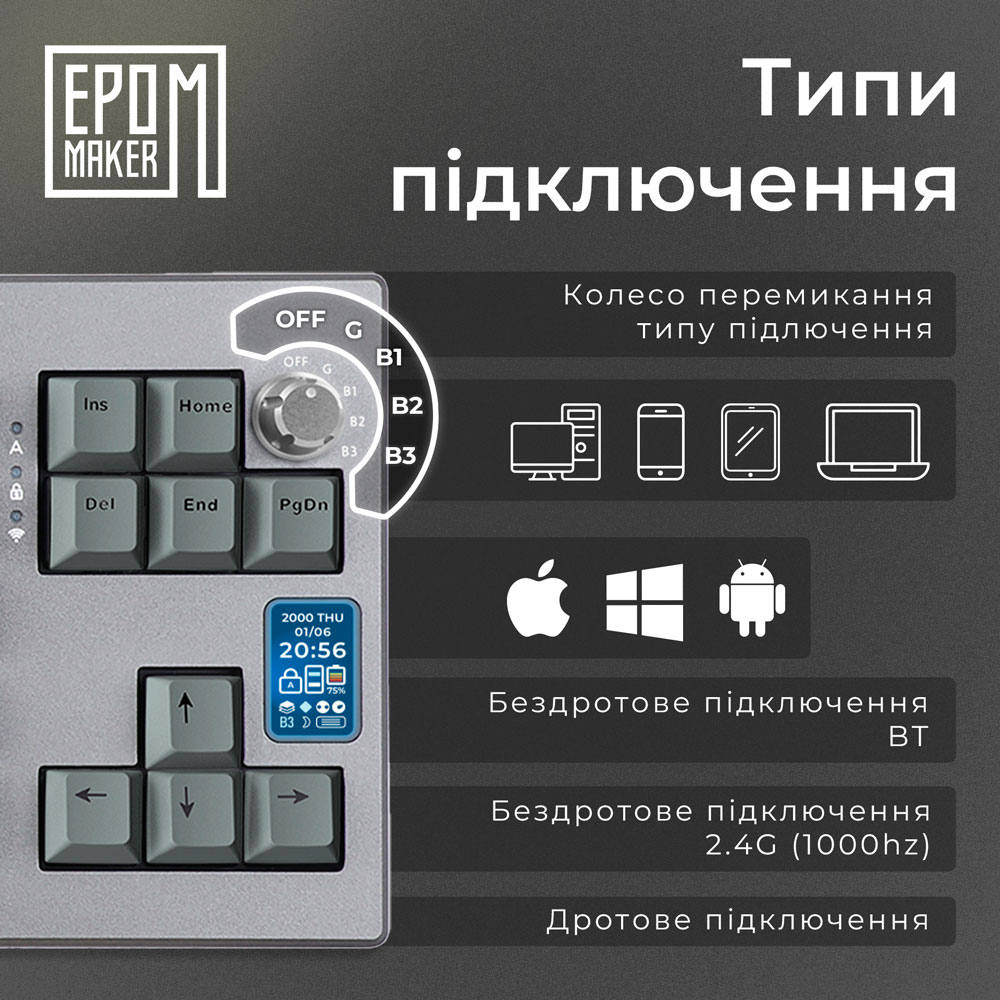 Заказать Клавиатура EPOMAKER Shadow-X Silver (SHX-B-F)